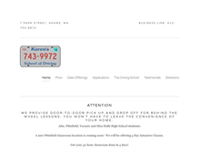 Tablet Screenshot of karensschoolofdriving.com